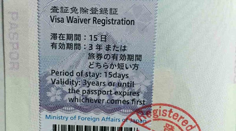 Cara Apply Visa Waiver Jepang Bagi Pemilik E-Paspor